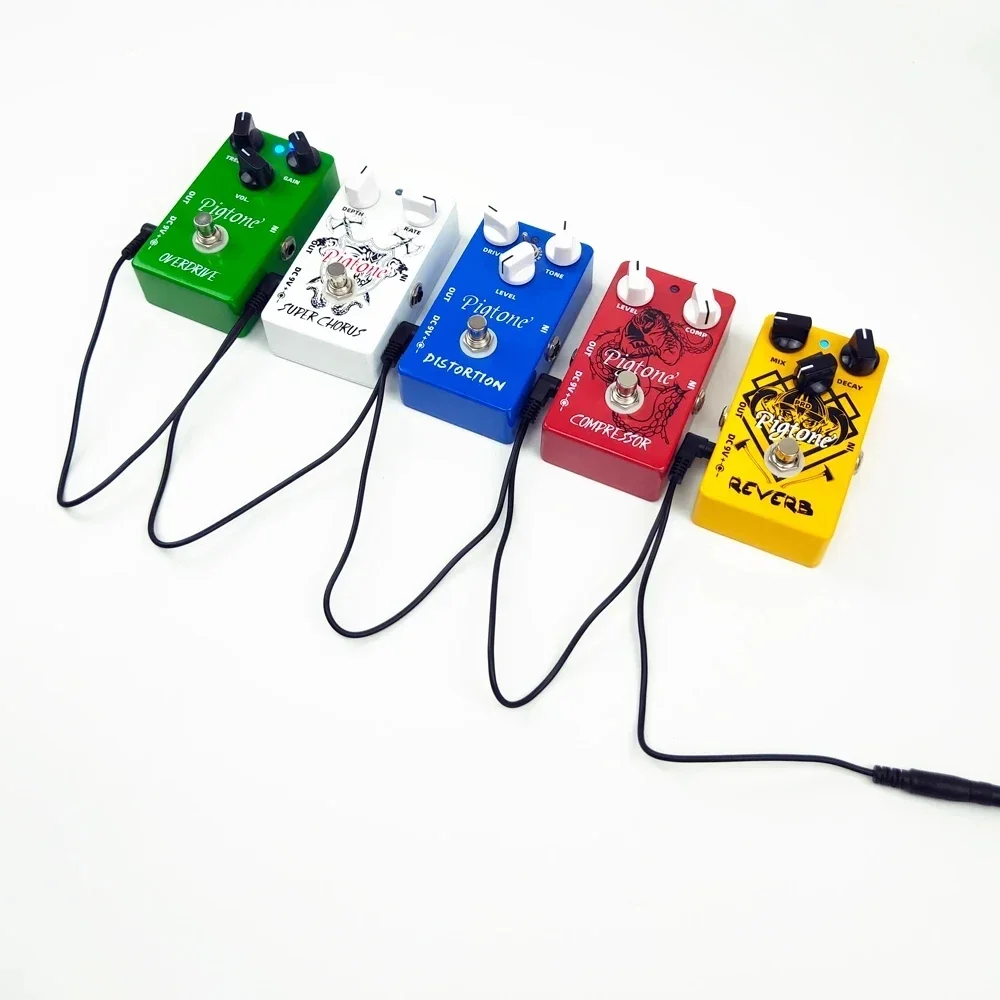Daisy Chain Cable 1 To 2 3 5 6 8 10 Ways Guitar Effect Pedal Accessory 9V DC Adapter Plug Power Cord