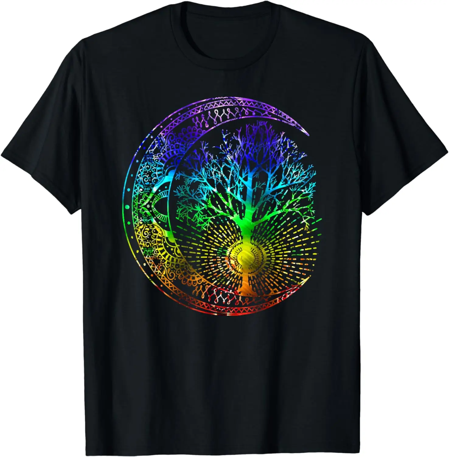 Mandala Moon Chakra Tree of Life T-Shirt