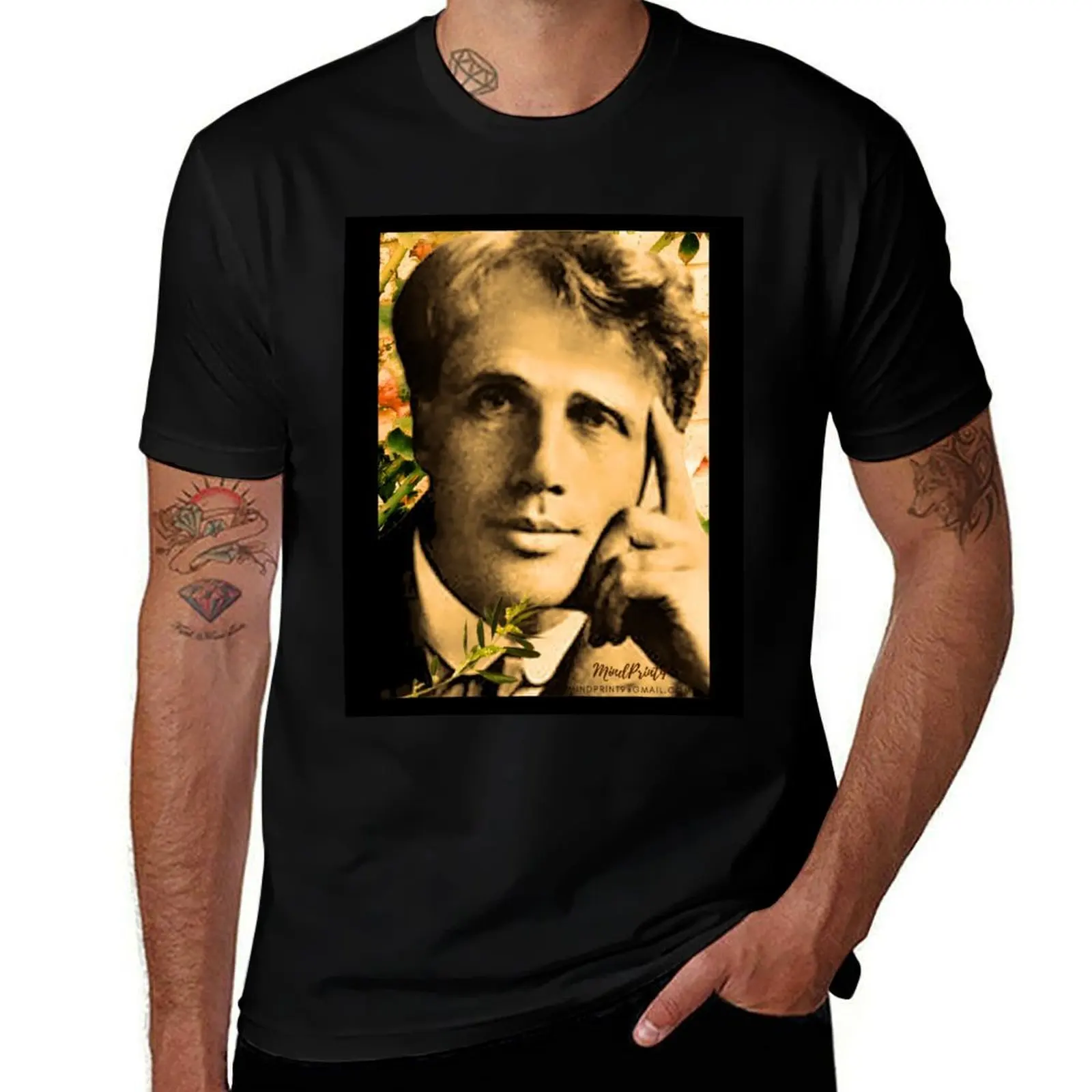 Robert Frost T-Shirt t shirts for man slim fit T-Shirt