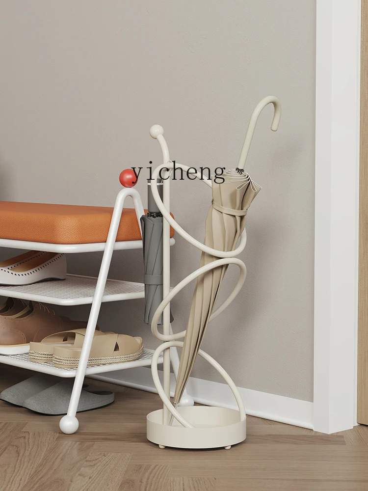 

HYS umbrella storage rack, home storage bucket at the door of the home, storage display shelf behind