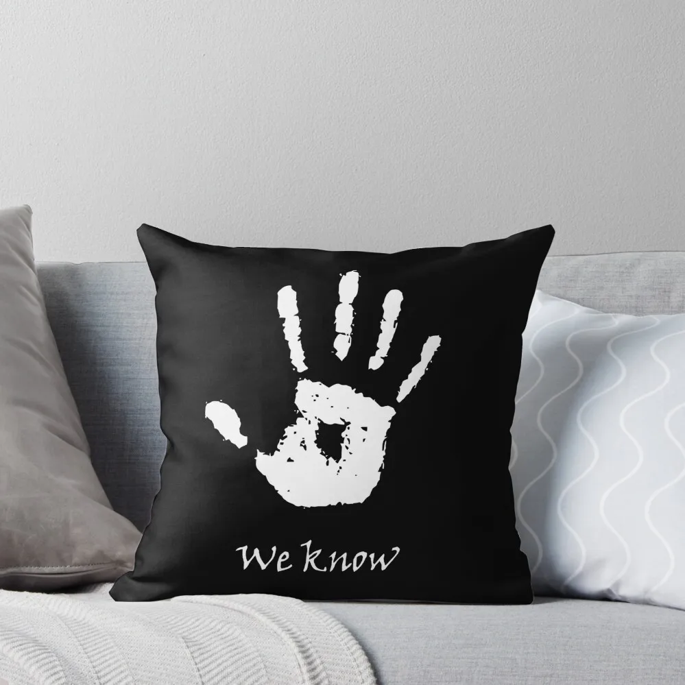 

Dark Brotherhood - We Know Throw Pillow Cushions For Decorative Sofa Couch Cushions