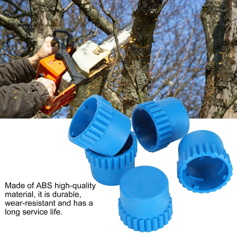 5PCS Universal Trimmer Head Replacement Knob Blue Round String Trimmer Bump Knob Wear Resistant ABS for Husqvarna T25