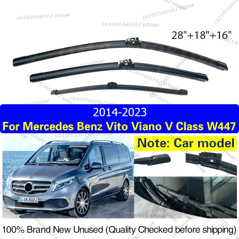 

Для Mercedes Benz Vito Viano V Class W447 2014-2023 автомобильные передние и задние щетки стеклоочистителя лобовое стекло 28 "18" 16 "автомобильные аксессуары