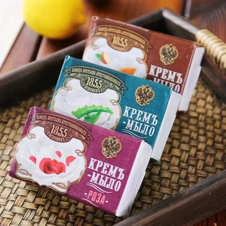 

Russian 1855 Rose Aloe & Almond Milk Soap 190g - Triple Nourishing Essential Oil Bar for Soft, Moisturized Skin