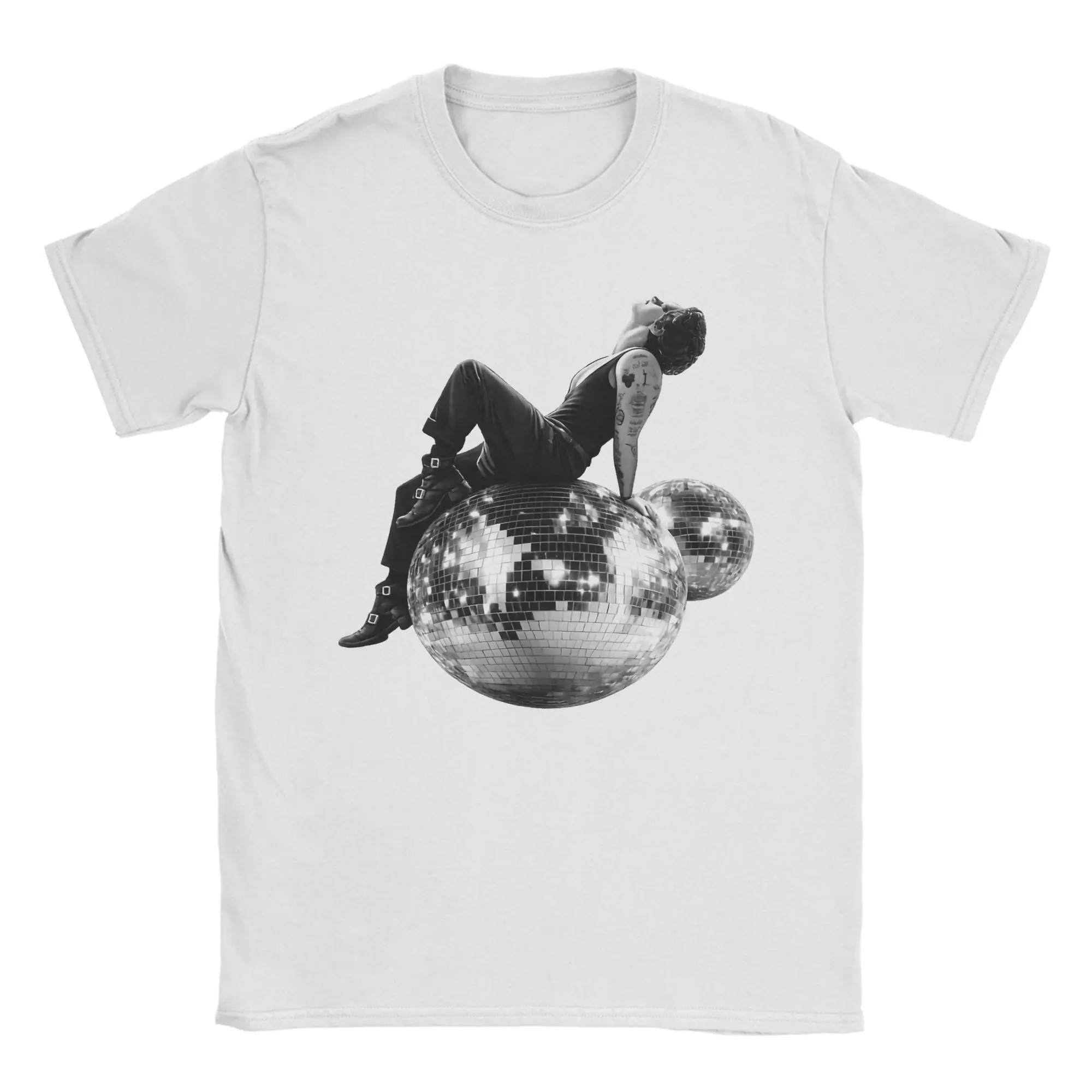 Cool Harrys Styles Kiss All The Time Disco T-Shirt for Men Round Neck Cotton T Shirts  Short Sleeve Tee Shirt Gift Idea Clothing