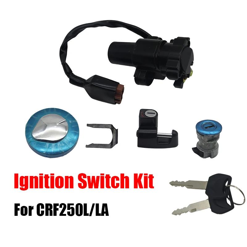 

New Motorcycle Ignition Switch Kit For Honda CRF250 CRF250L/LA CRF250L Fuel Tank Cap Cover Seat Handle 1 Keys Replacement Parts