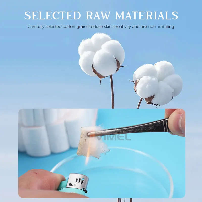 

1000pcs a bag Dental Cotton Roll with 2 size made from Cotton wool with high quality Hemostatic tampons for dental medical