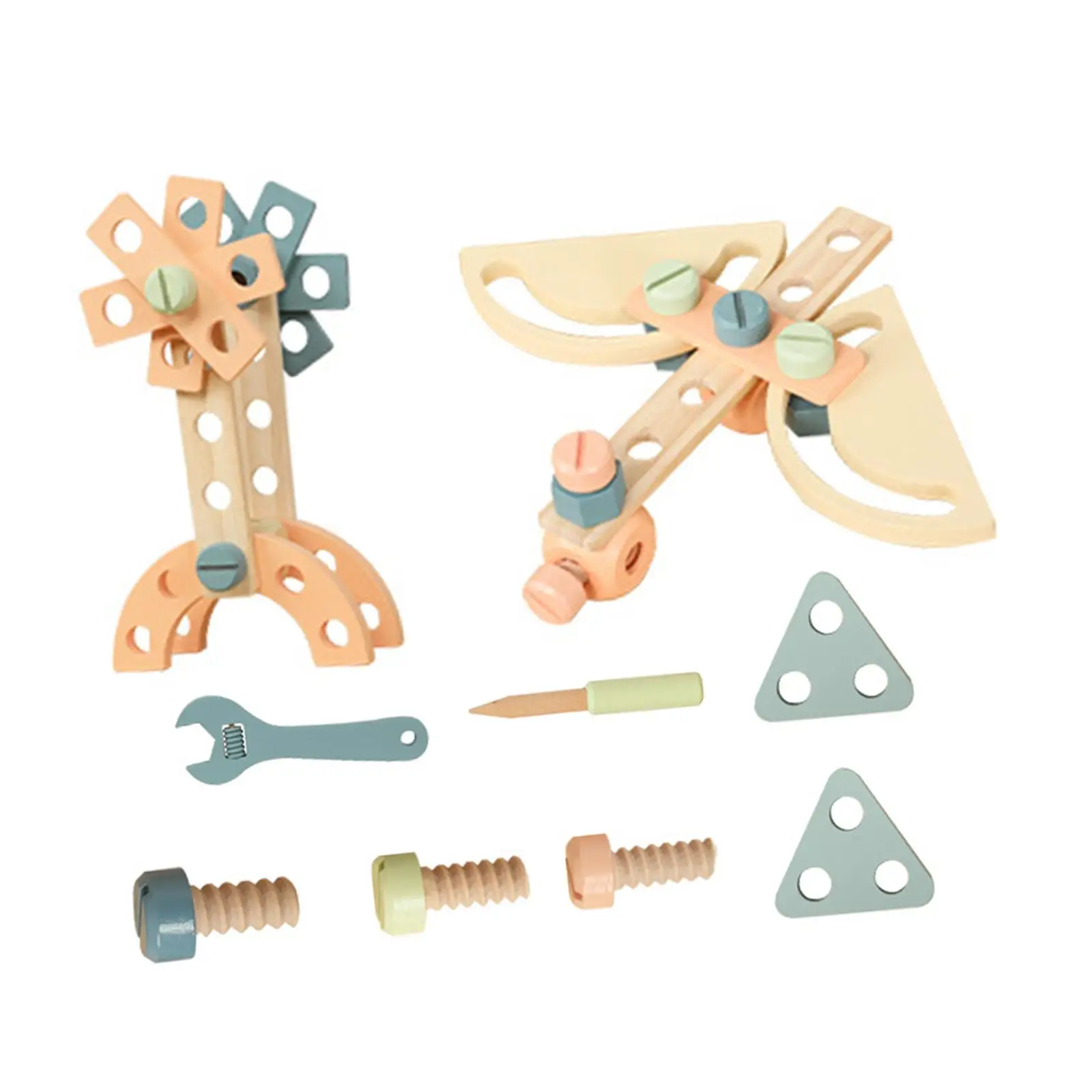 

Wooden Tool Set Nut Disassembly Toy Basic Skills Montessori Construction Toy Set for Activities Education Education Learning