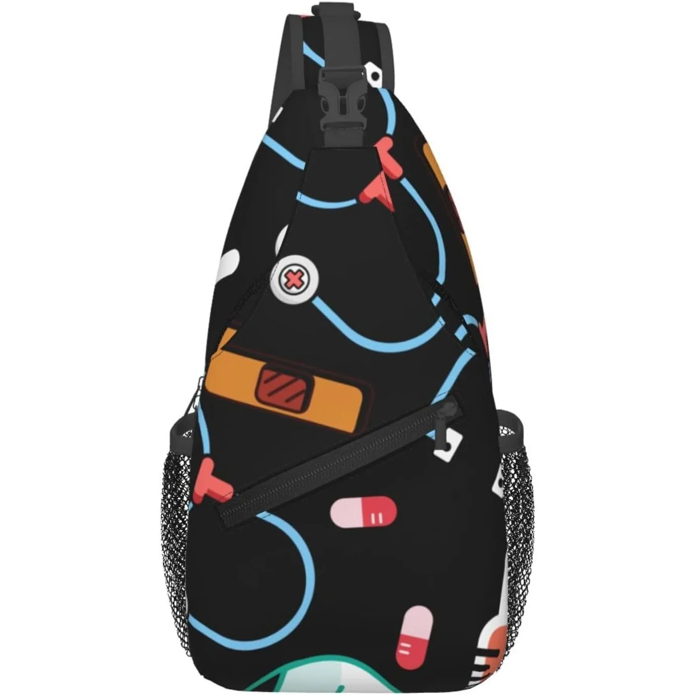 Cute Nurse Sling Backpack for Women Men Chest Bag Daypack Crossbody for Travel Sport Running Hiking