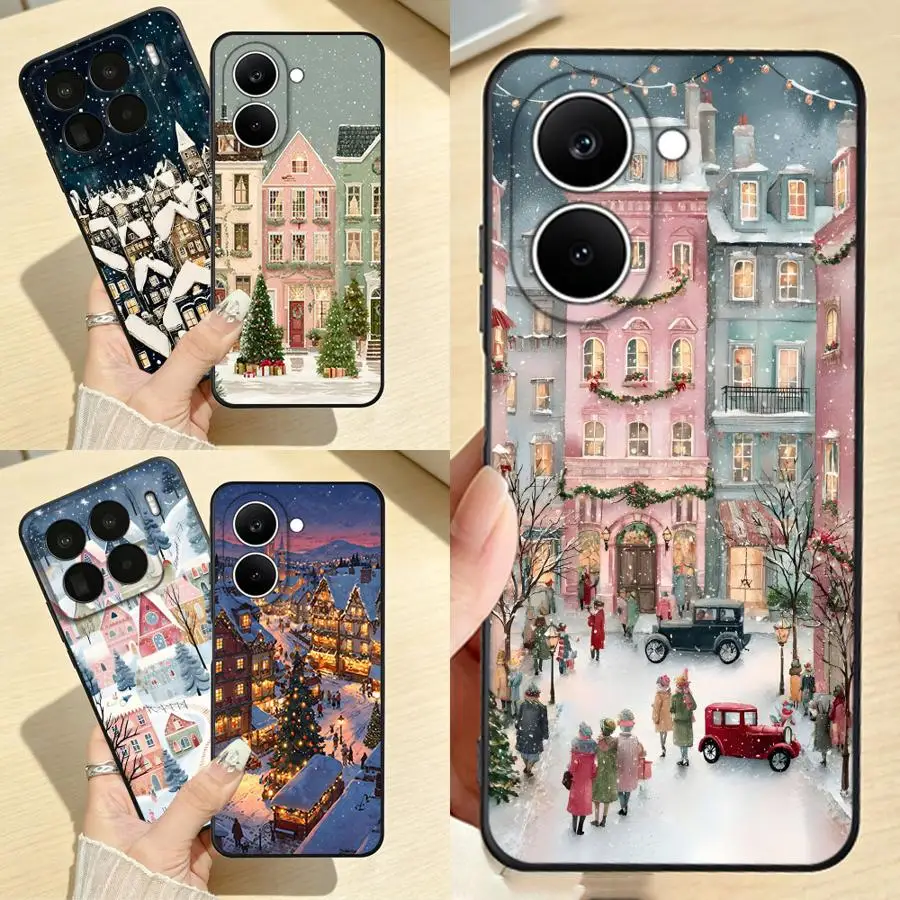 Christmas Town Phone Cover Case for Xiaomi Poco X8 Pro F3 F8 F1 C71 C85 C75 M3 M4 M7 C50 X3 X4 X5 X7 M5 C61