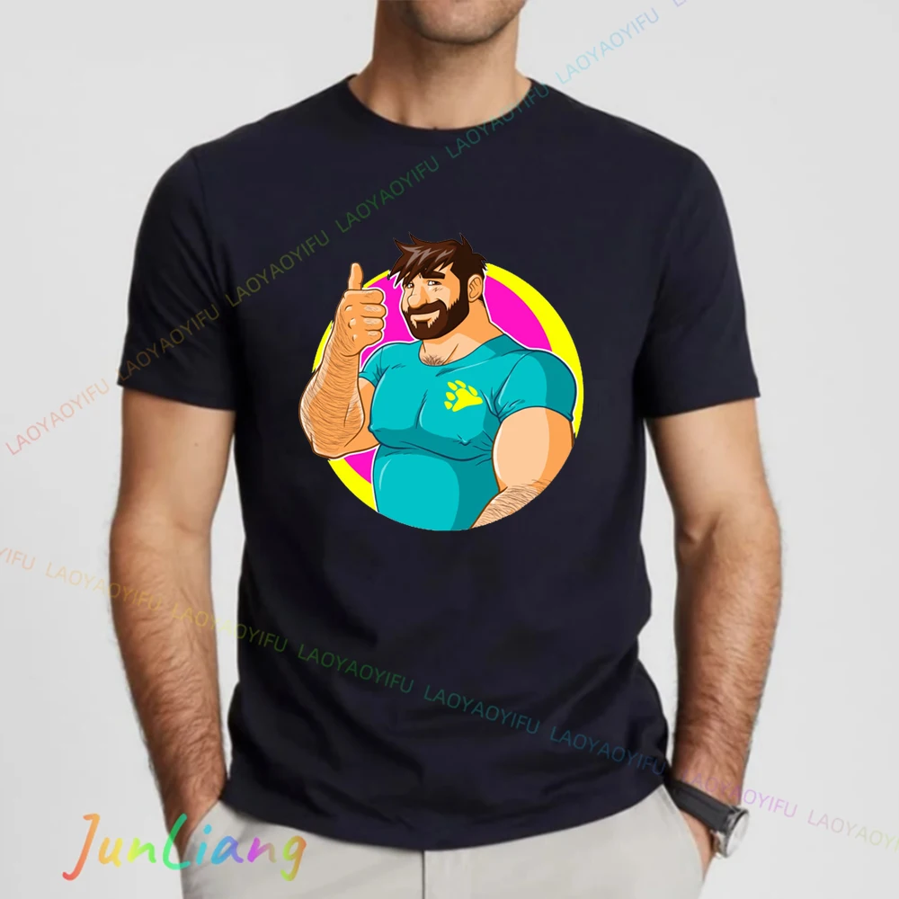 Funny Adam Likes Dungarees Bobo Bear Gay Art Pride Women Men Streetwear Bear Art Pride Men's T-shirts 100% Cotton Mens Clothing