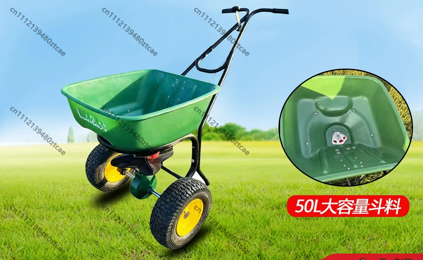 Agricultural Fertilizer Spreader Hand Push Rotary Seeder Small Farm Fertilizer Applicator Salt Spreader