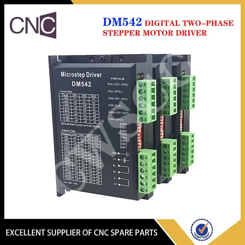 3 Pcs Dm542 Stepper Cnc Controller Nema17 Nema23 Motor Driver 128 Subdivision DC 18-48V 4.2A 42 57 86 Motors