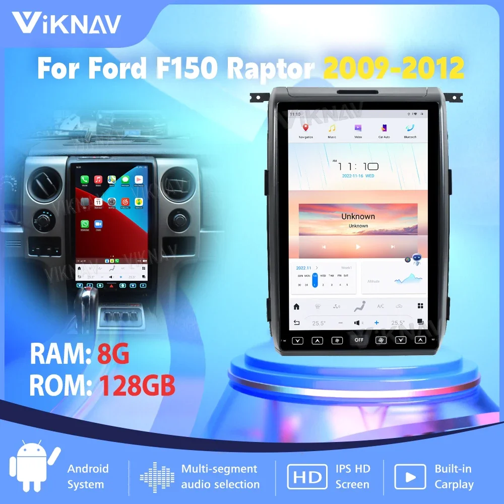 

14.5 Inch Android 11 Car Radio Upgrade For Ford F150 Raptor 2009-2012 Auto Stereo GPS Navigation Carplay 4G WIFI Head Unit