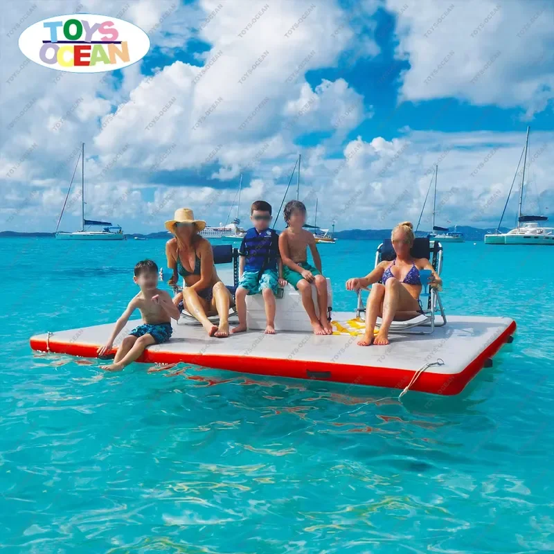 Custom Commercial PVC Inflatable Water Floating Mat Platform Outdoor Entertainment Facility 100-500kg Capacity Factory Direct