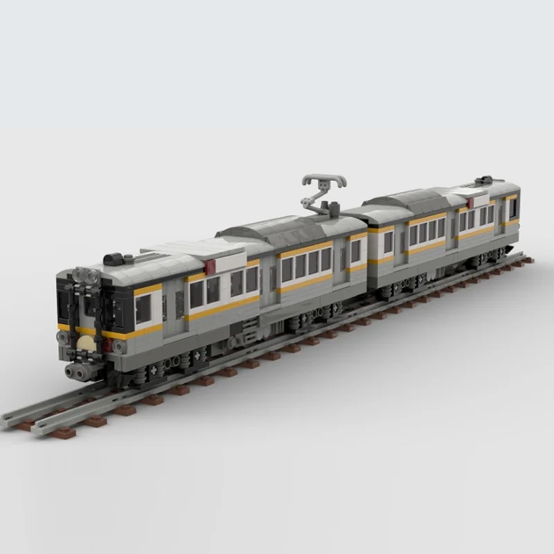 City Car Model MOC Building Bricks Japanese Commuter Train Modular Technology Children Holiday Gifts Assemble Toys Suit