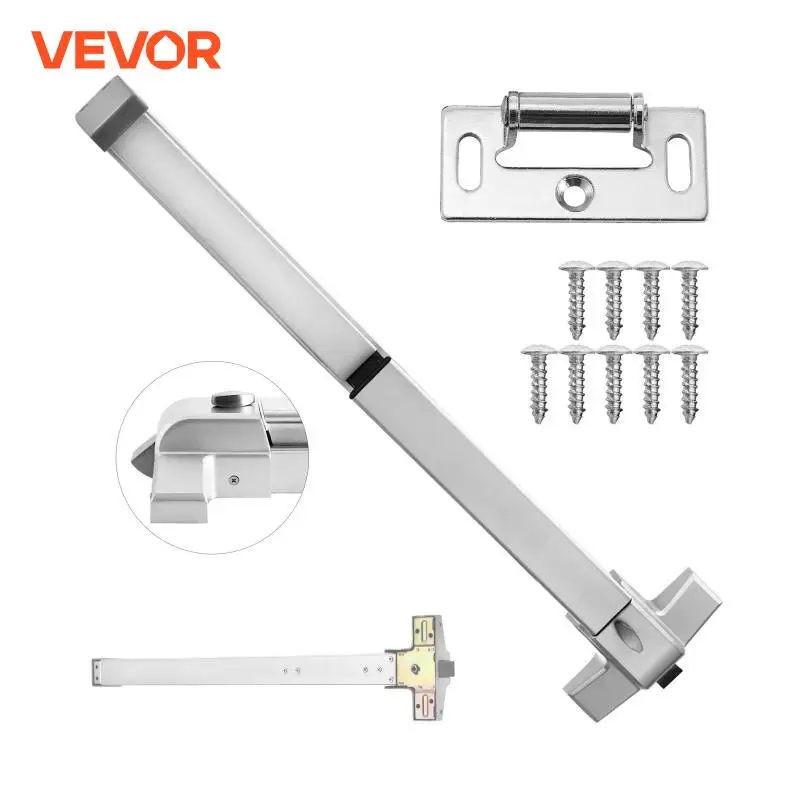 VEVOR Door Push Bar Panic Exit Device Lock With Exterior Lever Commercial Emergency Exit Bar Panic Exit Device With Door Knob