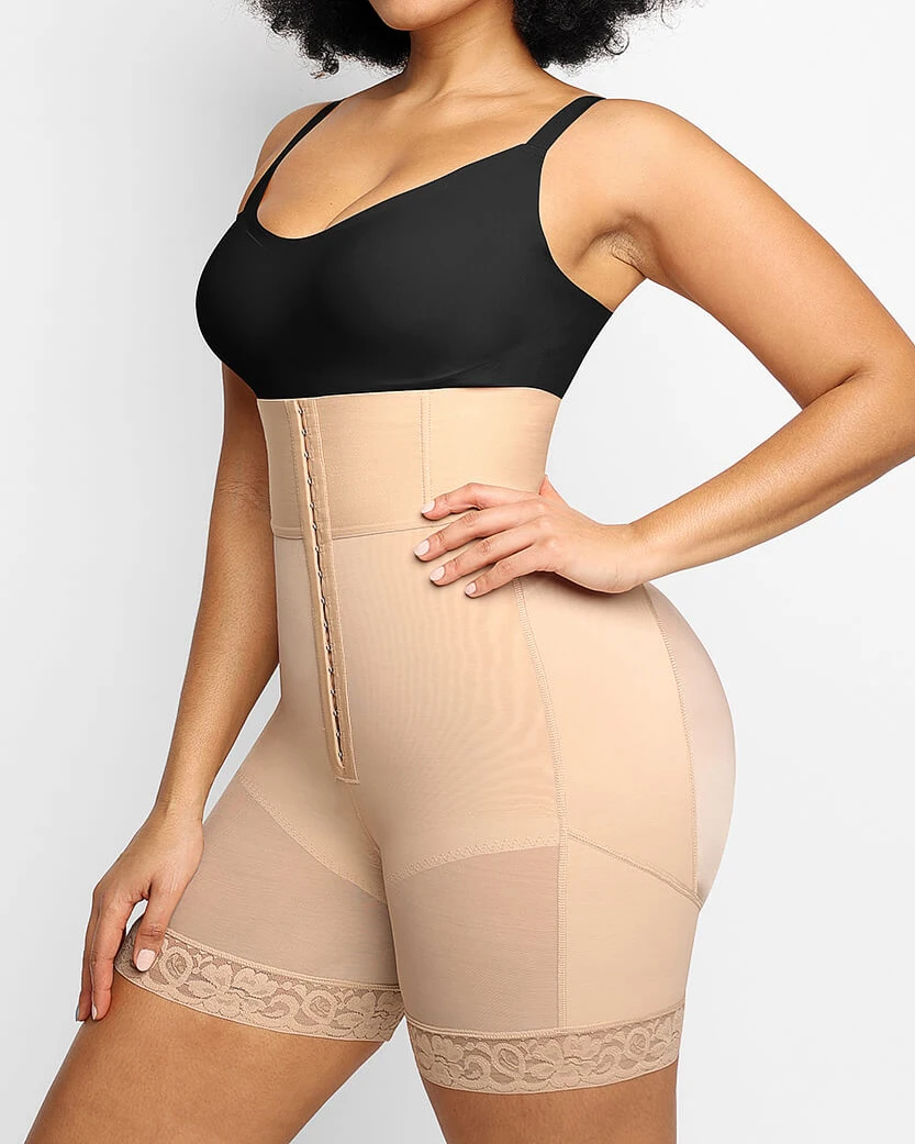 3 Boned Sculpt High Waist Booty Shorts Perfect Hip Ratio Original Colombian Girdles Butt Lifter Shaper With Zippers