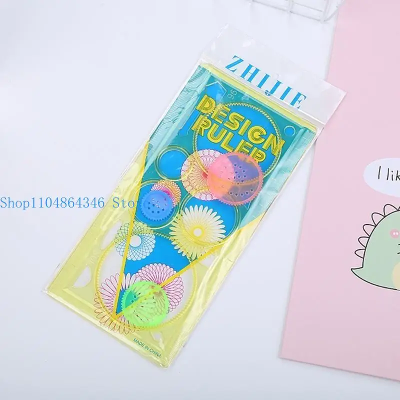 5Asd 7pcs Modèles dessin Santiers Plastics Rulers en plastique Multi-fonctions Règles Géométriques Dessins Modèles