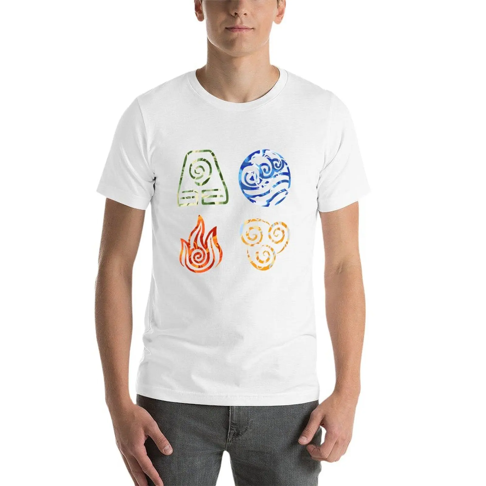 4 Nazioni in Avatar the Last Airbender T-shirt magliette da uomo in cotone maglietta da uomo firmata