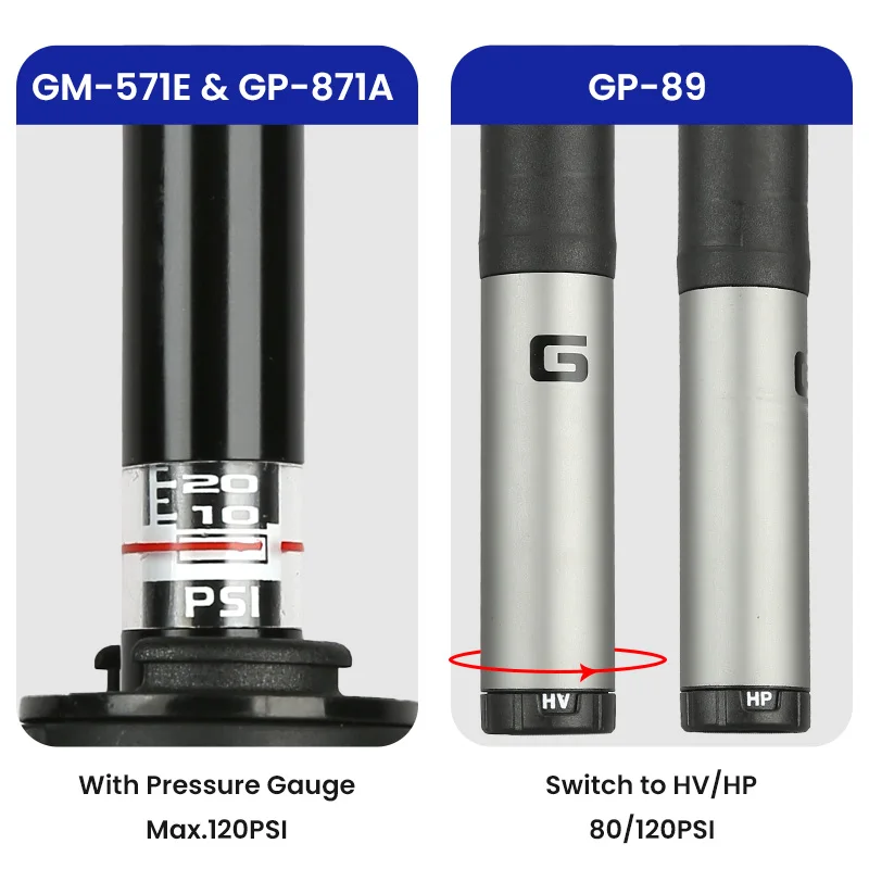 Giyo 120psi Portable Bicycle Pump Hidden Hose Design Mini Bike Tyre Inflator MTB Road Bike Schrader Presta Valve Hand Air Pump