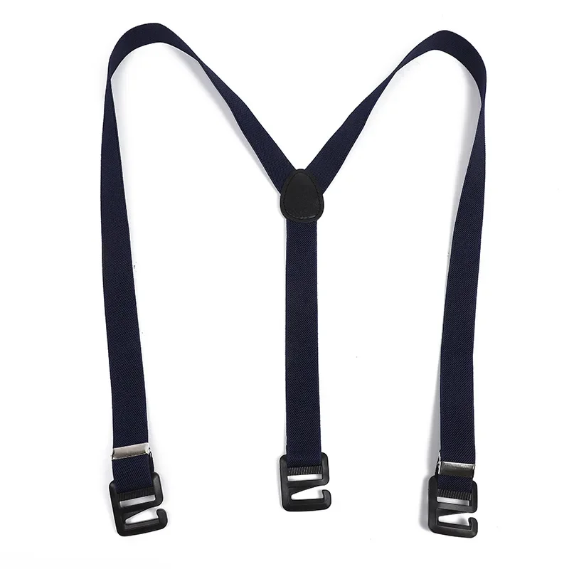 حمالات عمل شديدة التحمل للرجال بعرض 4 سم على شكل X من الخلف مع 3 مشابك بلاستيكية قابلة للتعديل بنطلون مرن - أسود #6