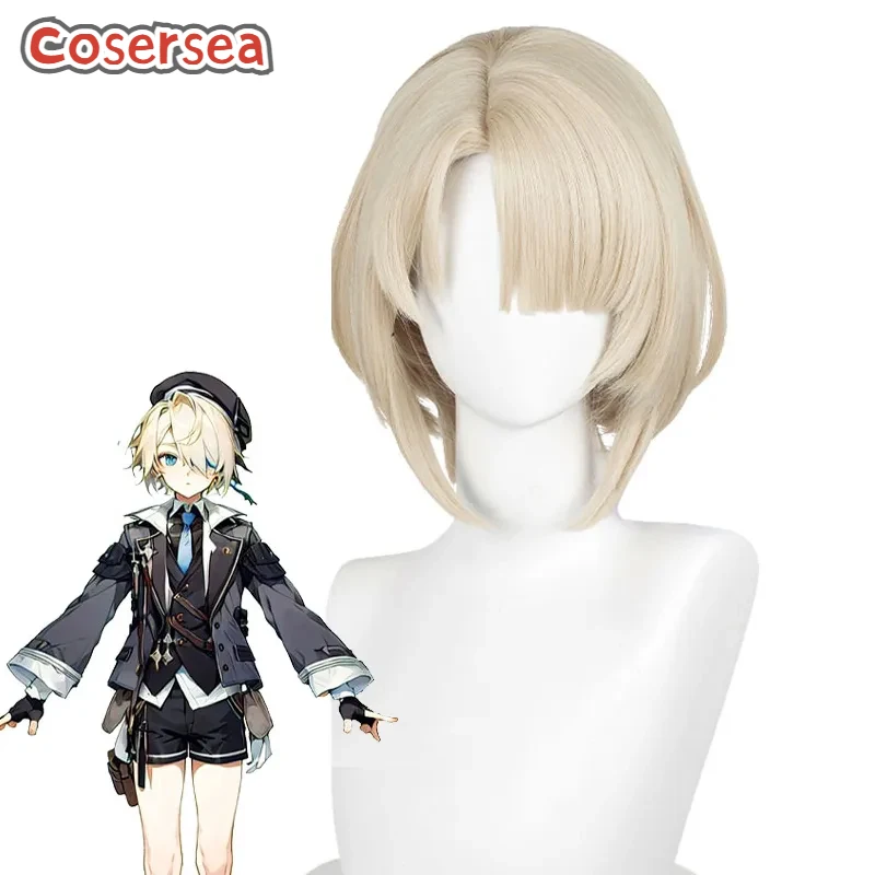 

Cosersea Fontaine Freminet Cosplay Wigs Genshin Impact Fontaine Freminet 30cm Short Blonde Wig Synthetic Hair Heat Resistant