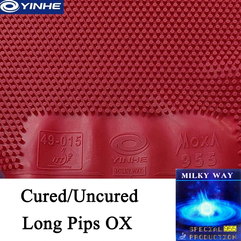 Cured/Uncured Table Tennis Rubber YINHE 955 MILKY WAY Long Pips OX Medium Particles Weird Ping Pong Rubbers Without Sponge view 6