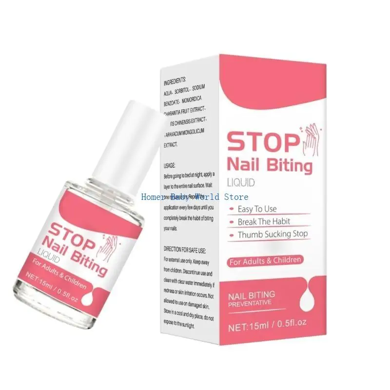 B2QD 15 مل ماء مرير للأظافر ذو سعة كبيرة للأطفال والكبار لوقف مص الأصابع