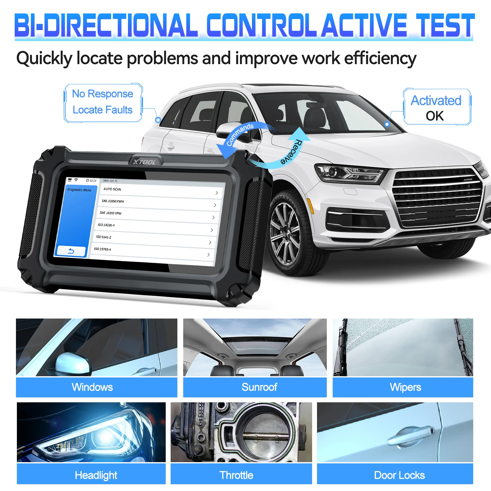 XTOOL InPlus IP500 For Buick/Chevrolet/Cadillac/GM Car Diagnostic Tool All System Diagnostic Lifetime Free Update Auto Scanner