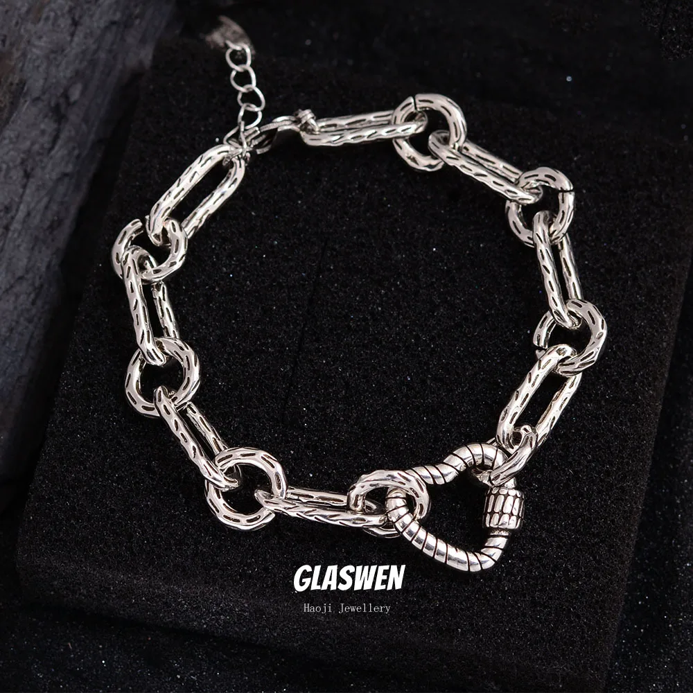 New Arrival Romantic Love Heart Retro Thai Silver Ladies Charm Bracelet Promotion Jewelry For Women New Year Gifts No Fade