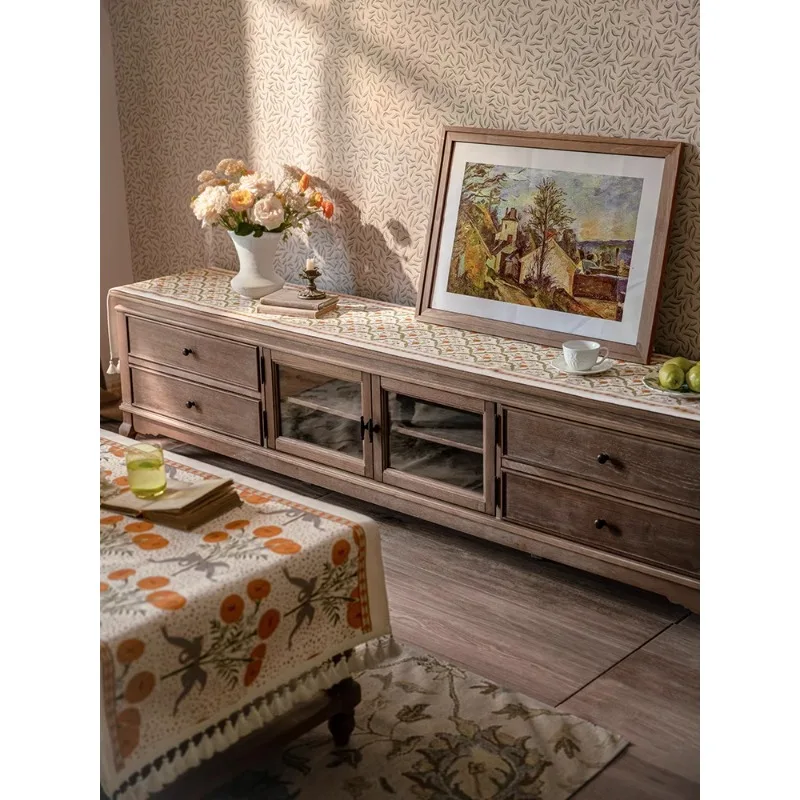 

American TV cabinet, tablecloth, coffee table, Nordic dresser, European bedside table, dining table cloth cover cloth tabl e