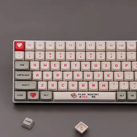 138 tasti Anime Retro Rosso E Bianco Macchina Copritasti Dye Sub PBT XDA Profilo per MX Switch FAI DA TE Ducky Gioco Tastiera Meccanica