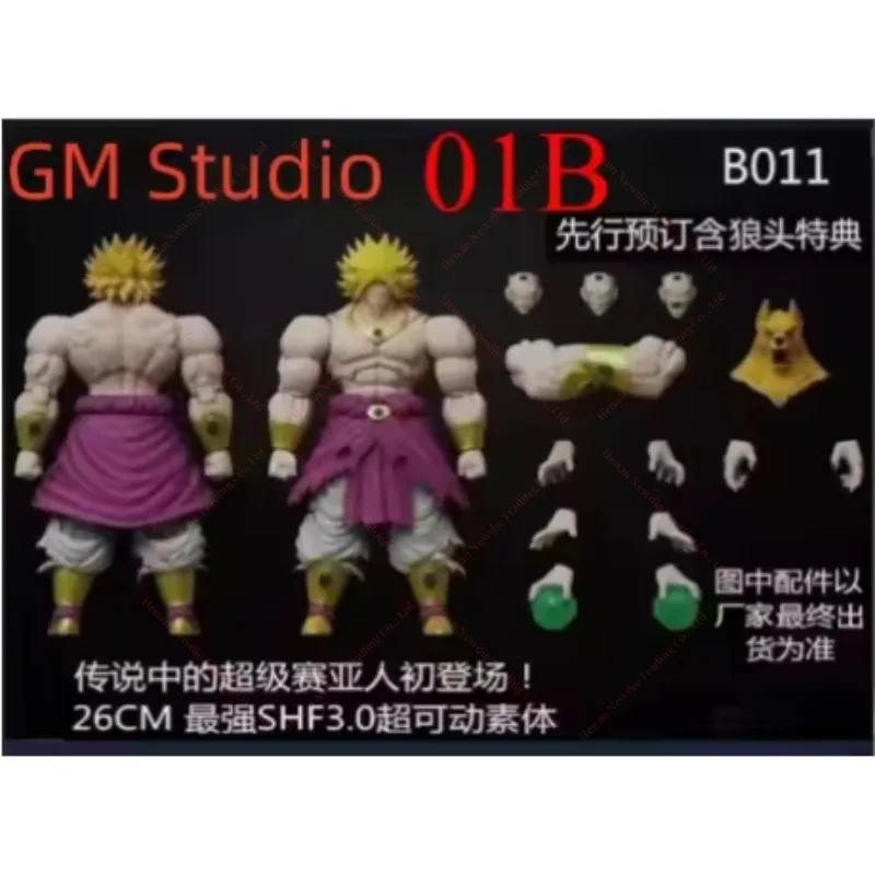 تم التسليم إصدار GM Studio 1/1 Replica KO NG المحدث في 30 يوليو Dragon Ball SHF3.0 Broly Legend 3 Form Debut 26-28CM