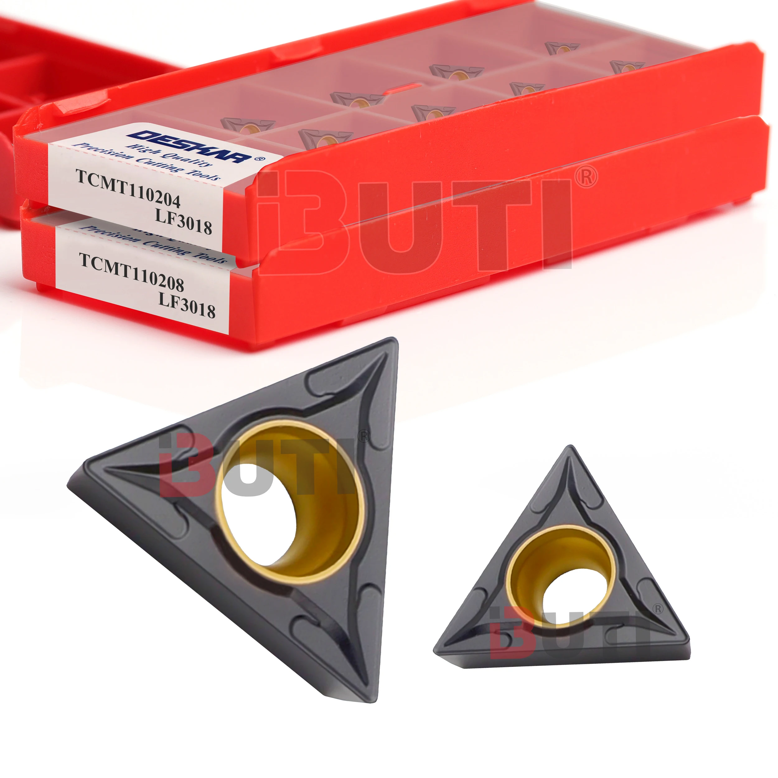 

Инструмент для токарных станков DESKAR TCMT1102048 LF3018: Треугольная резец для расточки отверстий из серого чугуна, износостойкое и долговечное лезвие