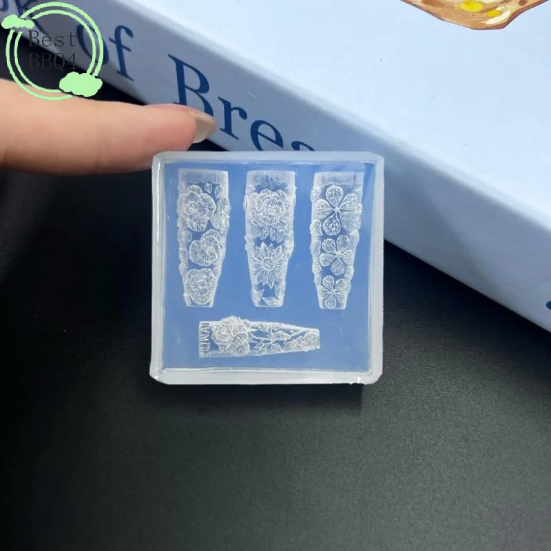 (BBQ4)3D 투명 실리콘 손톱 금형 DIY 네일 아 - Art Craft Template 리뷰 및 가격