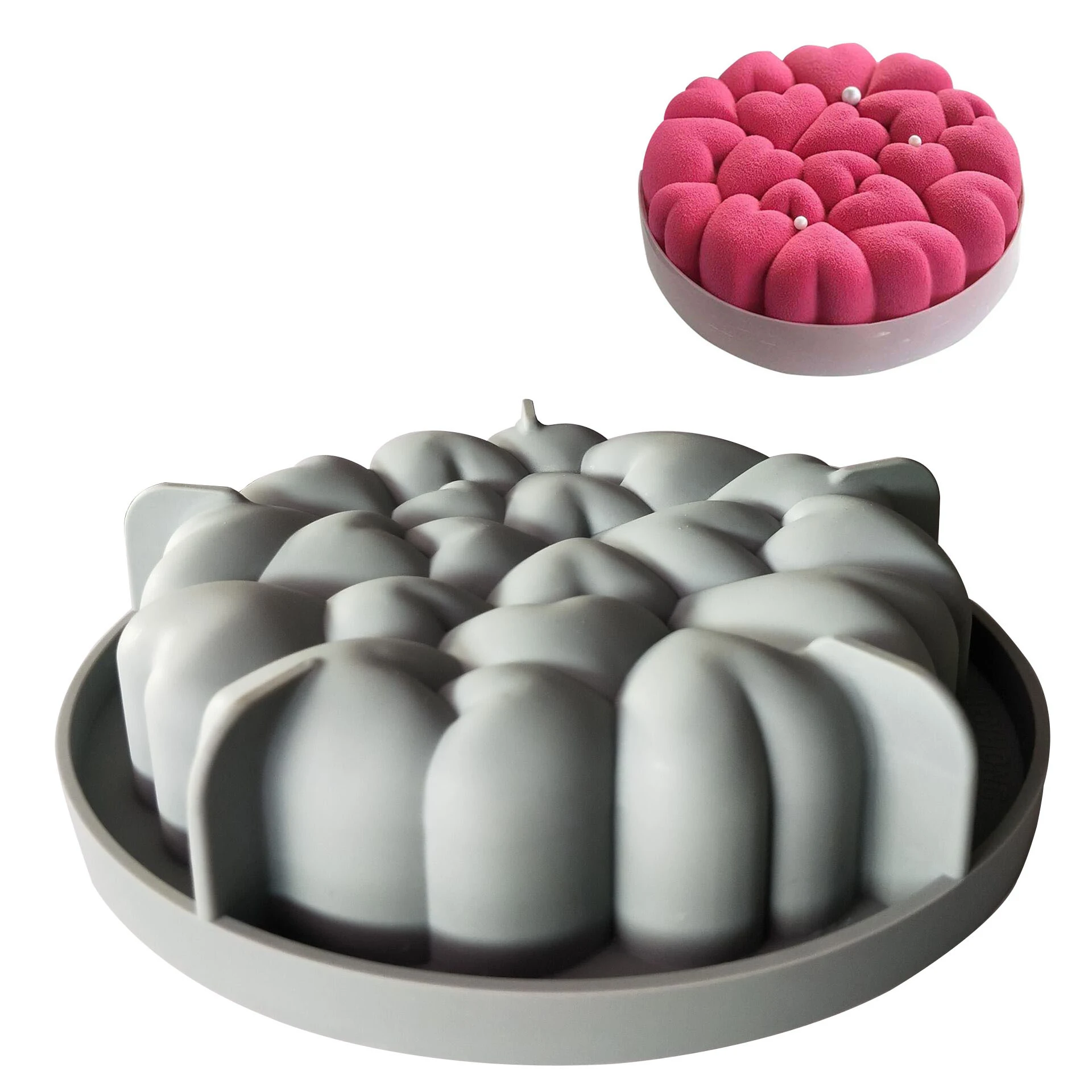 DIY Silicone Cake Mold Dessert Mousse Baking Form Pan Handmade Heart Bubble Cloud Donuts Shaped Chocolate Moulds Cake Tools