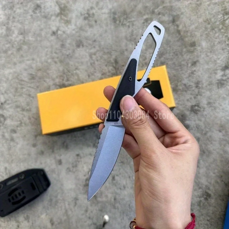 

635 Portable EDC Pocket Knife 440C Steel Blade G10 Handle Suitable for Outdoor Camping Rock Climbing Adventure Utility Tool Gift