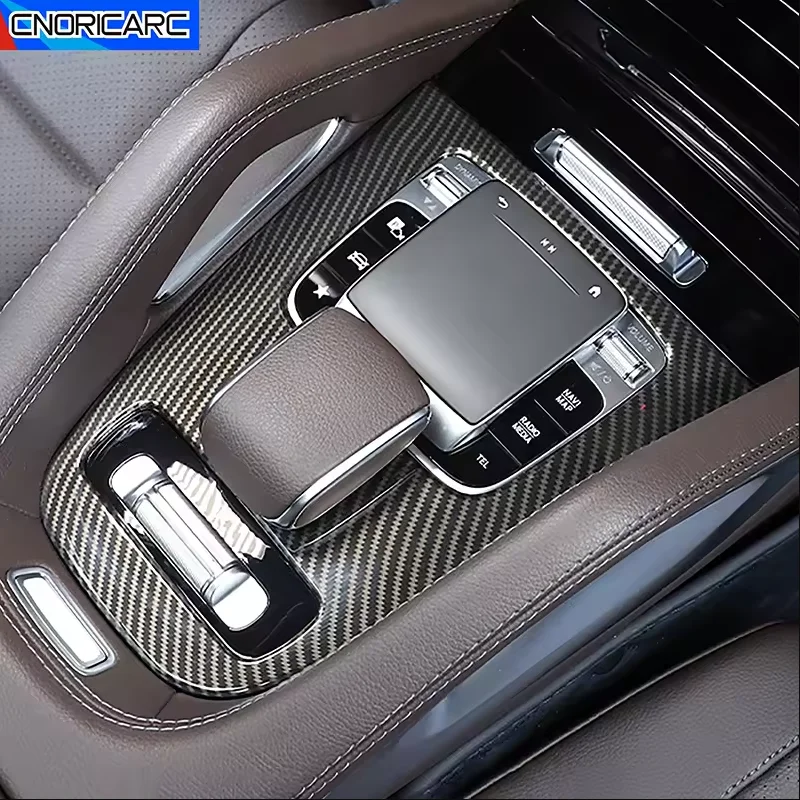 

Carbon Pattern Central Control Gear Shift Frame Decoration Trim For Mercedes Benz GLE Class W167 V167 2020-2023 Car Accessories