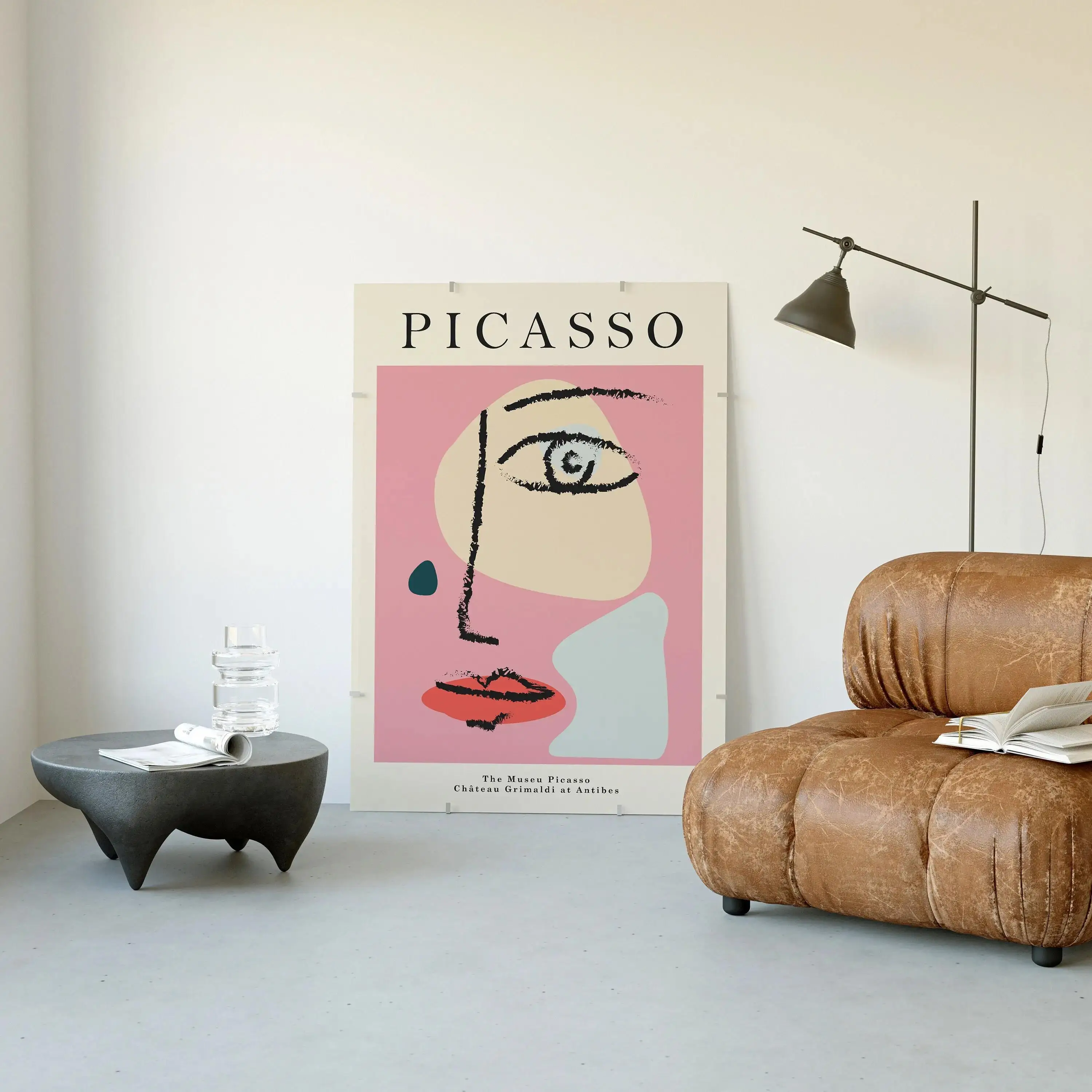 Abstract Vintage Minimalist Face Body Canvas Painting Poster Picture for Home Decor Picasso Exhibition Wall Art Print