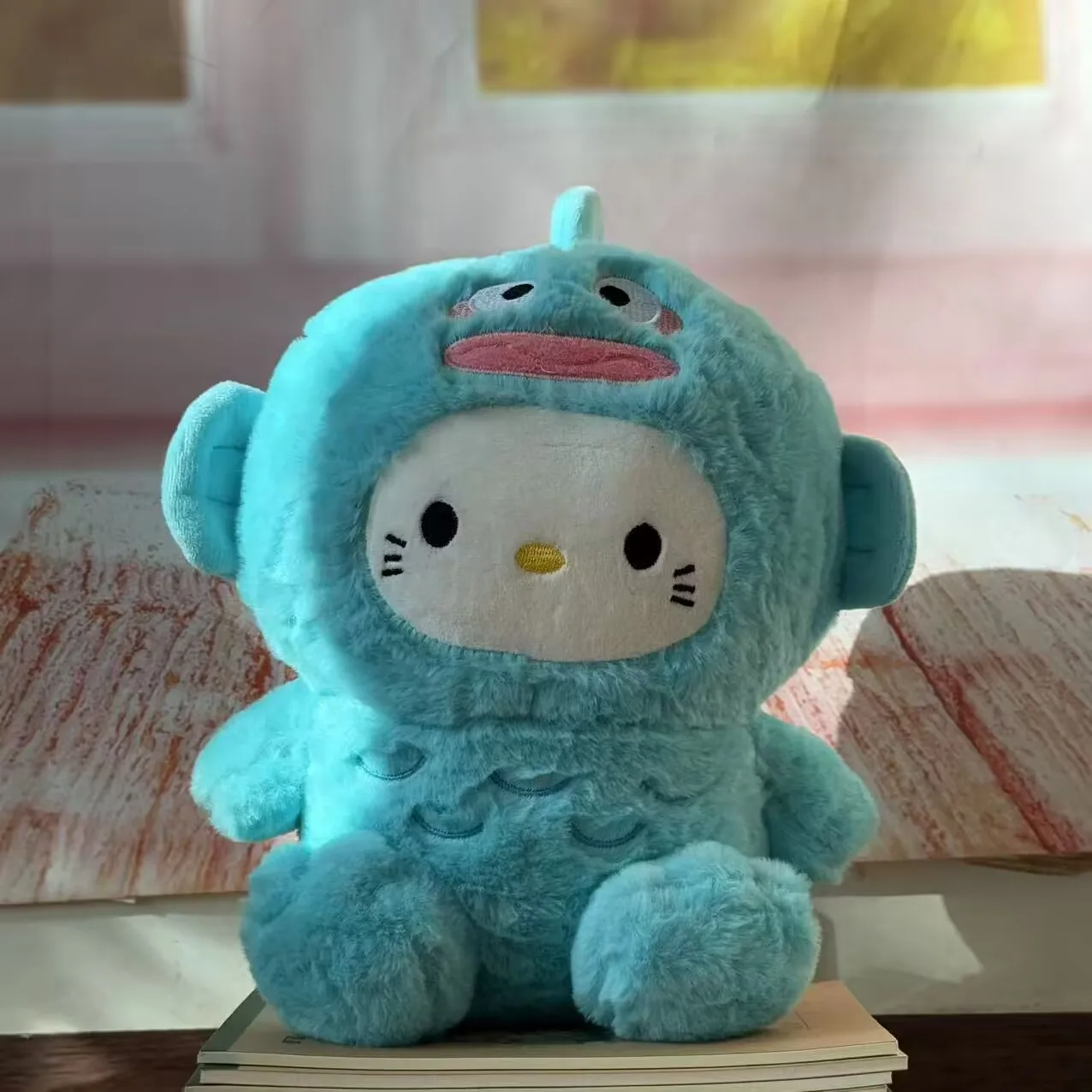 Sanrio Hello Kitty boneka Cinnamoroll Cos Hangyodon mainan ikan jelek mainan mewah kartun Hanton hadiah ulang tahun anak perempuan mewah