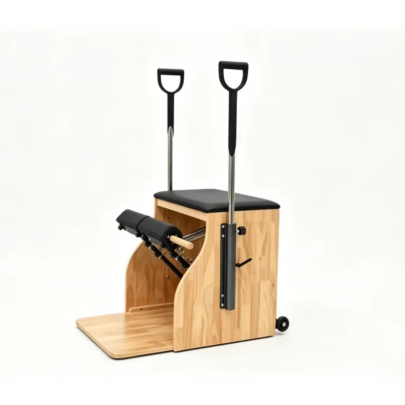 Multi-functional Oak Pilates Steady Chair Adjustable Resistance Fitness Equipment for Full Body Training