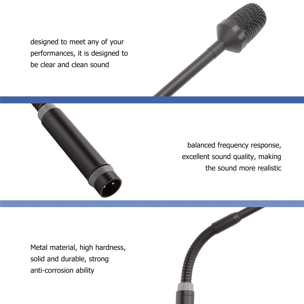 Professional แบบไดนามิก DJ ไมโครโฟนสําหรับมิกเซอร์เฉพาะ Disc ตะโกนไมโครโฟน KTV Bar Gooseneck DJ Mic