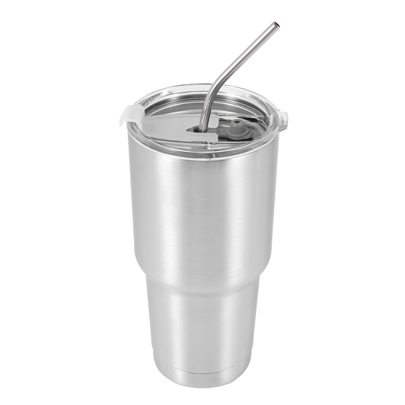 4X Tumbler Cup With Lid Straw 30 Oz Double Wall Vacuum Flask Insulated Beer Cup Drinking Thermoses Coffee