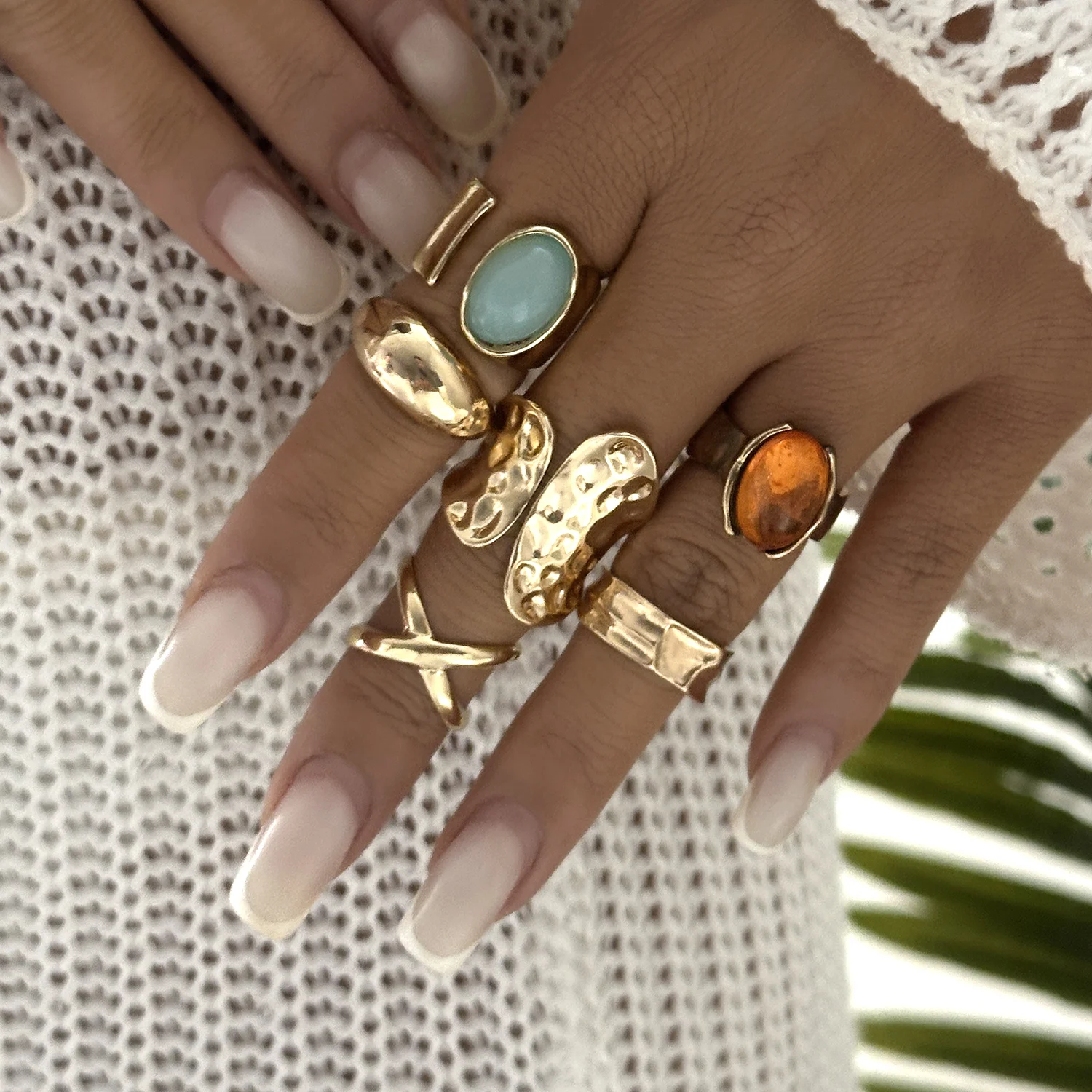 6 sztuk/zestaw Pierścionki w s – Vintage Punk Knuckle Rings Set recenzja i cena