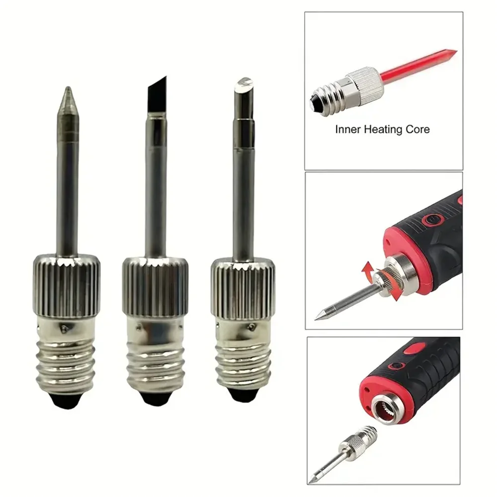 1pc E10 Interface Soldering Iron Tips USB Soldering Iron Head Replacement Soldering Iron Tips Welding Head for Welding Outdoor