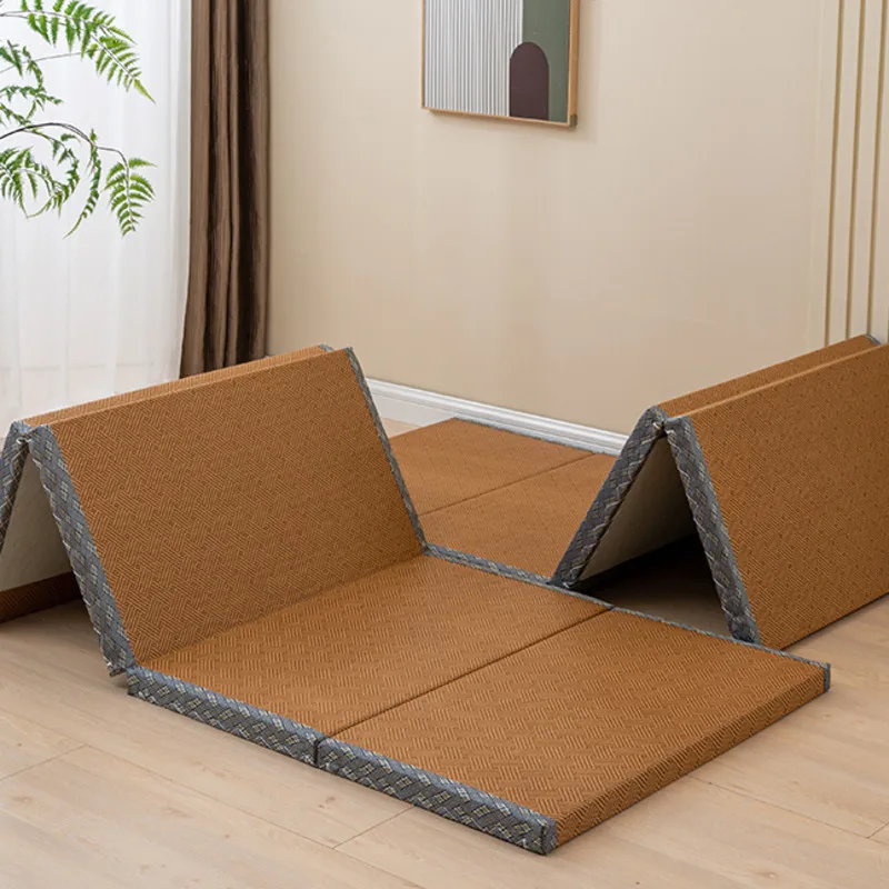 

Coconut Brown Tatami Mat Electric Heated Foldable Mat Bay Window Floor Cushion Summer Sleeping Mat for Home