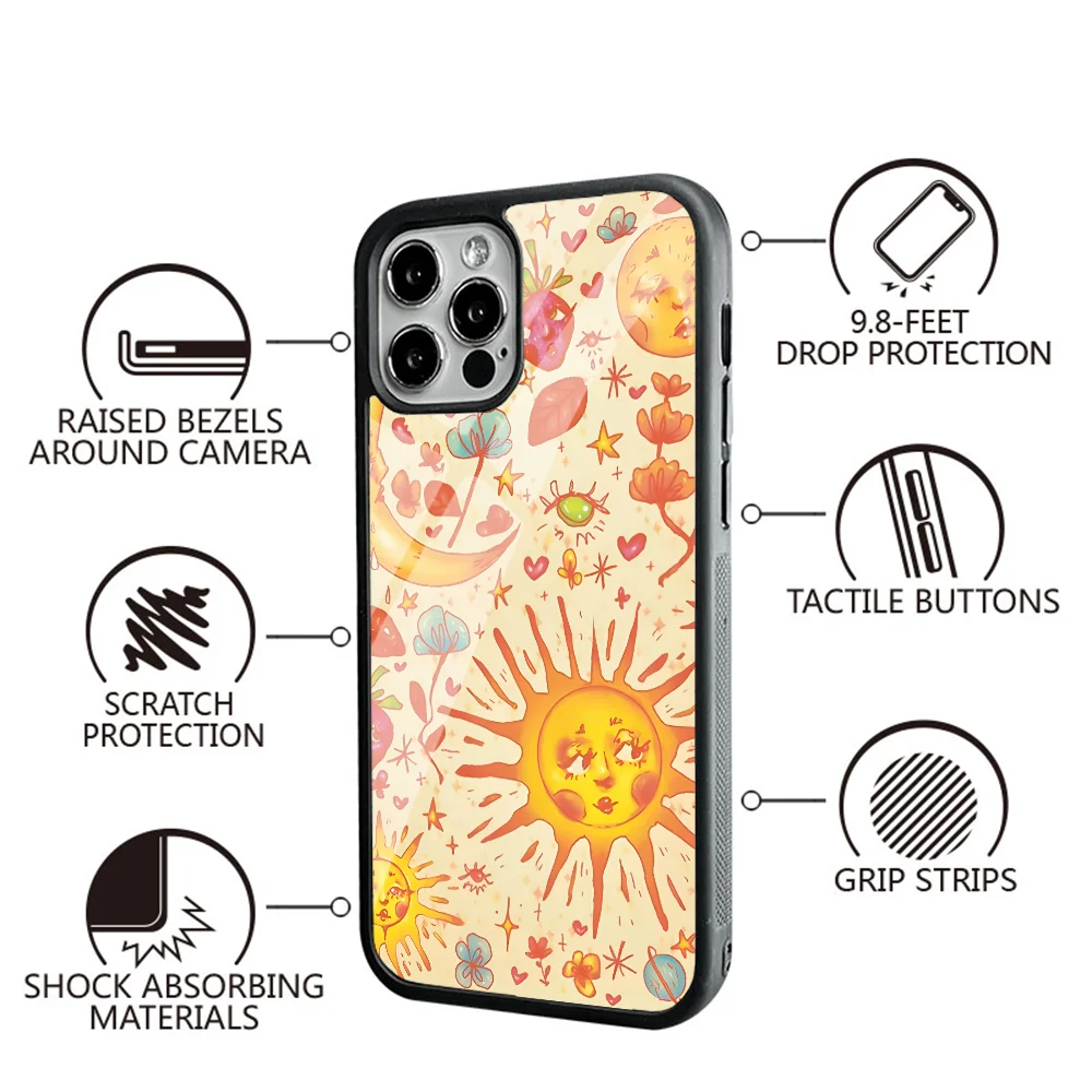 Celestial Spring Phone Case For Samsung S10 S20 S21 S22 S24 S30 Plus ULTRA Mirror Acrylic Cover