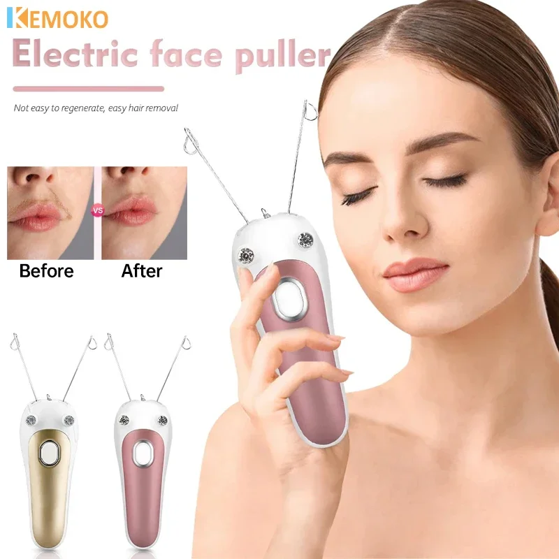 Electric Body Hair Remover Hair Epilator Women Cotton Thread Leg Arm Facial Shaver Razor Defeatherer Cotton Thread Depilator