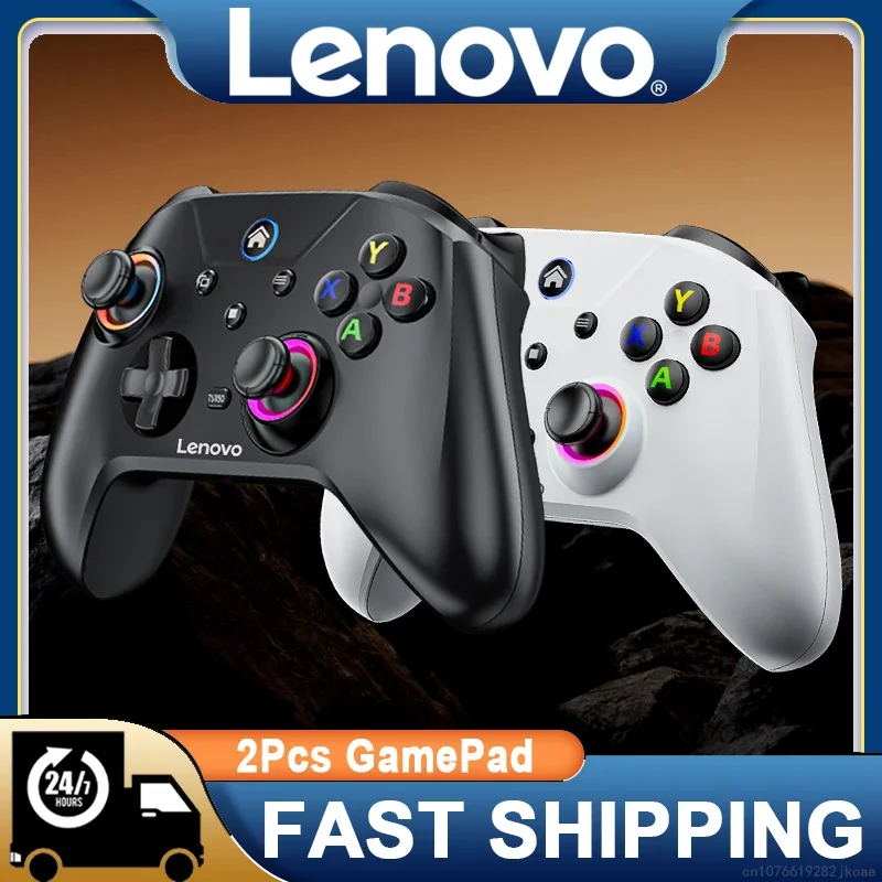 2Pcs Lenovo S02 Bluetooth Wireless Controller Compatible With Nintendo Switch / Switch Oled Android Gamepad PC Joystick Controle